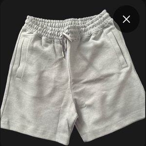 short · gris clair · coton